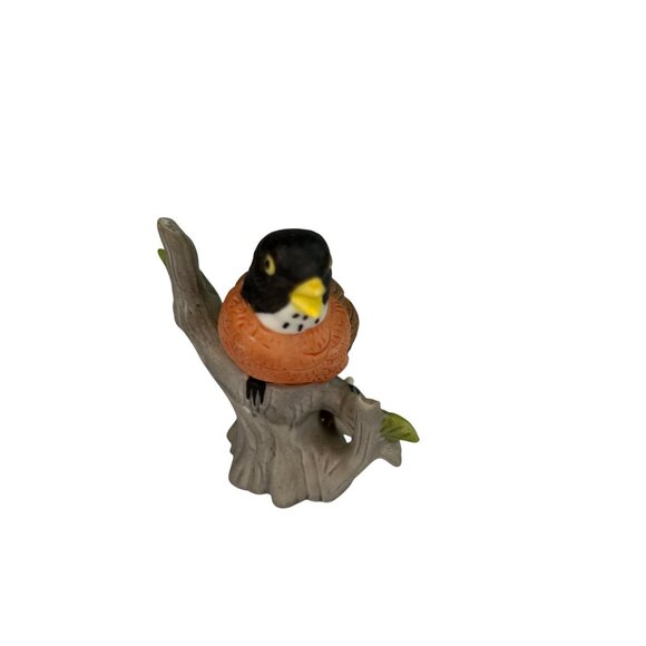 Vintage Porcelain Bird Figurine On Branch By Lefton Hand-Painted Accent 2.5” - Picture 2 of 8